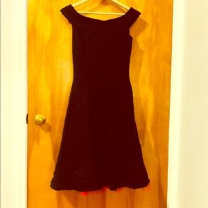 Black Dress with Hot Pink Tulle